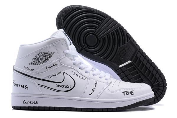 Women's Running Weapon Air Jordan 1 White Shoes 0151 Women's Running Weapon Air Jordan 1 White Shoes 0151
